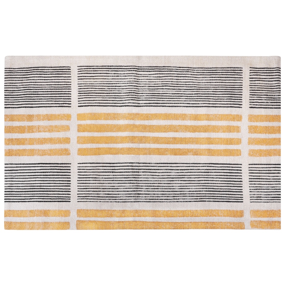 Dywan bawełniany 140 x 200 cm żółto-czarny KATRA