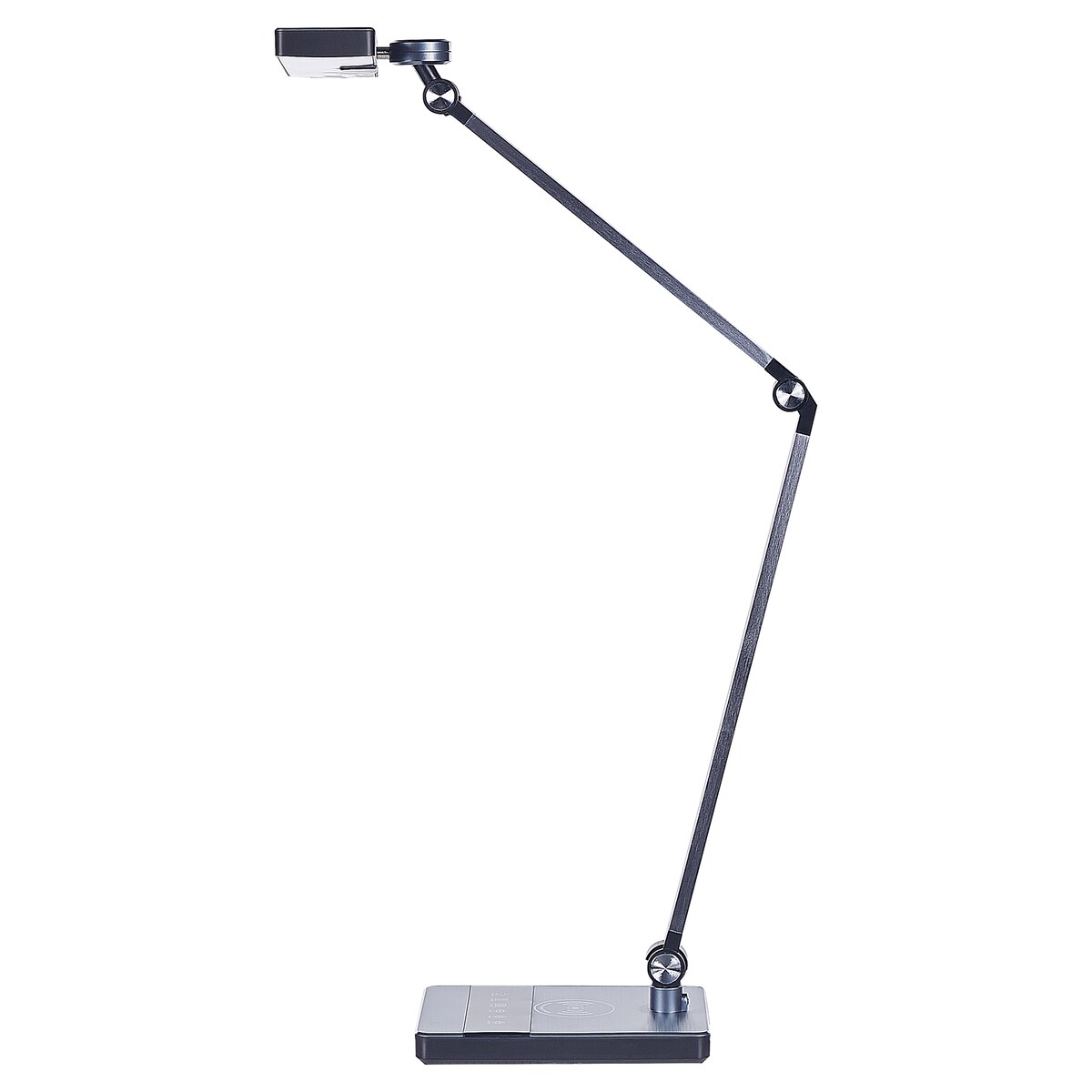 Lampa biurkowa LED LACERTA Z ładowarką indukcyjną Metal Czarny