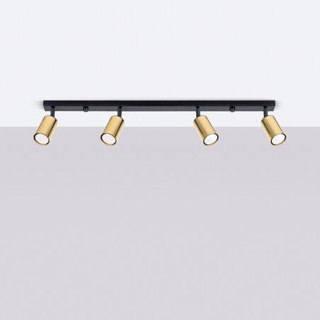 Plafon WINX 4L czarny/złoty