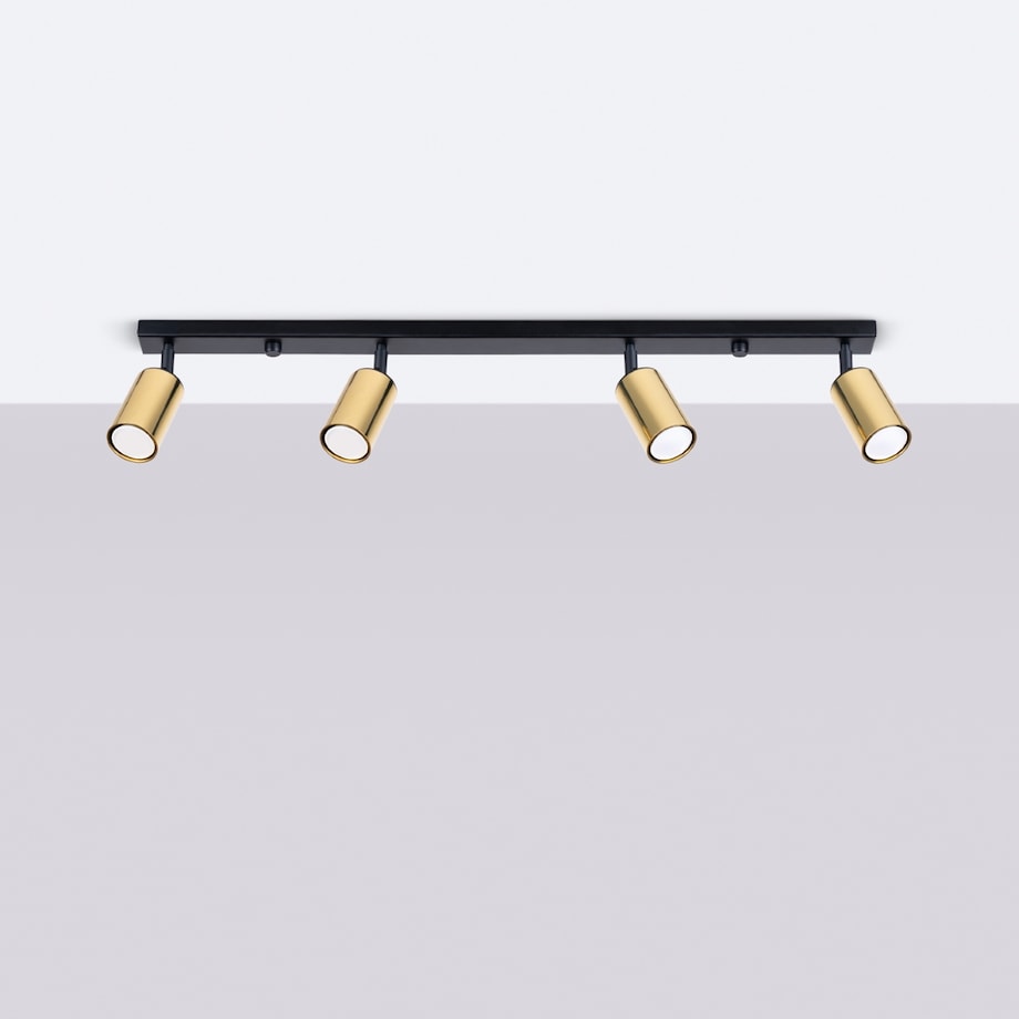 Plafon WINX 4L czarny/złoty