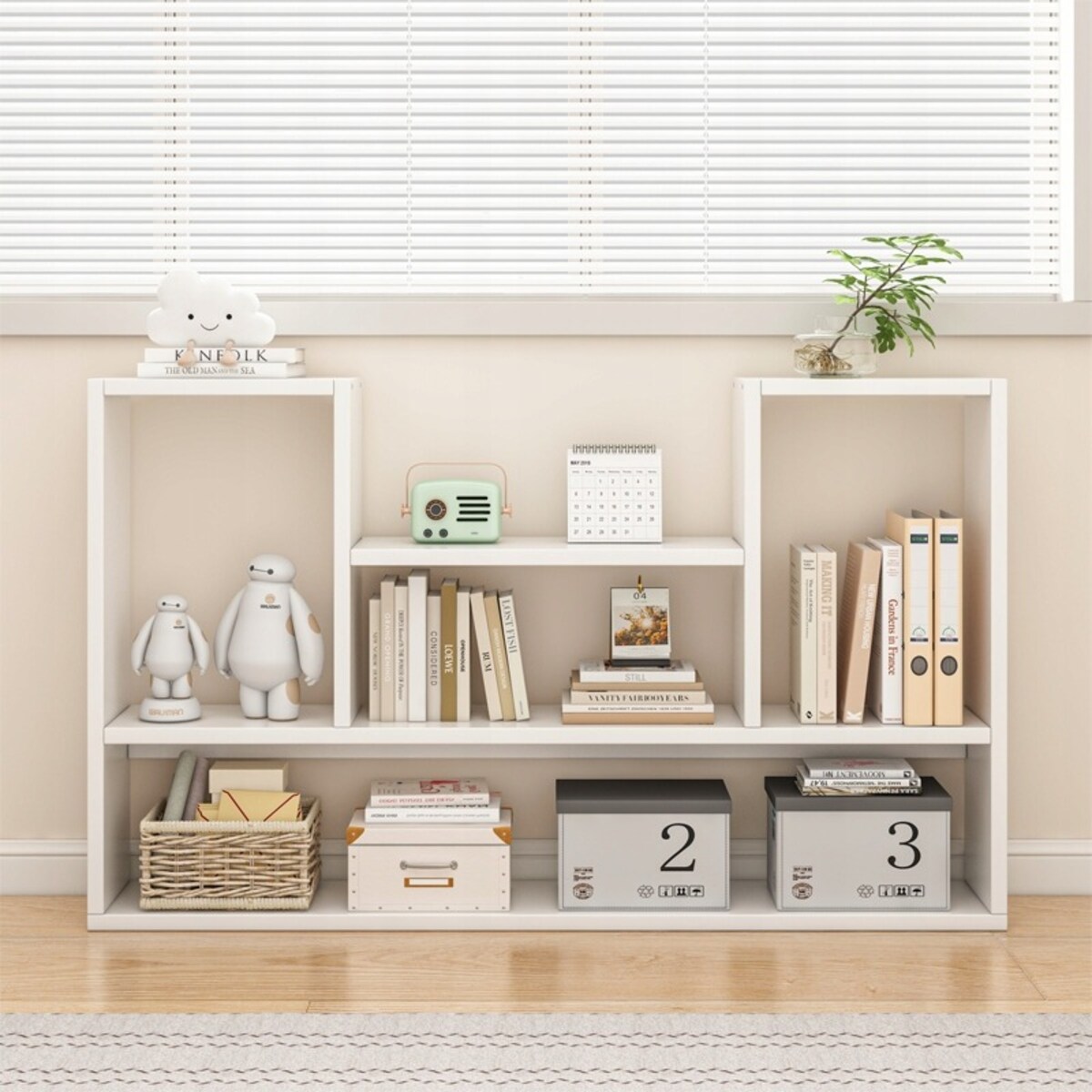 Półka Biała Regał Ścienny Nowoczesny Loft Na Książki Salonu Otwarty 100 Cm