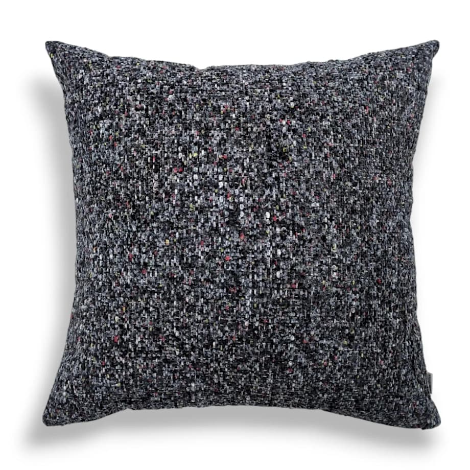 Grafitowa poduszka dekoracyjna 45x45 Fiord - melanż