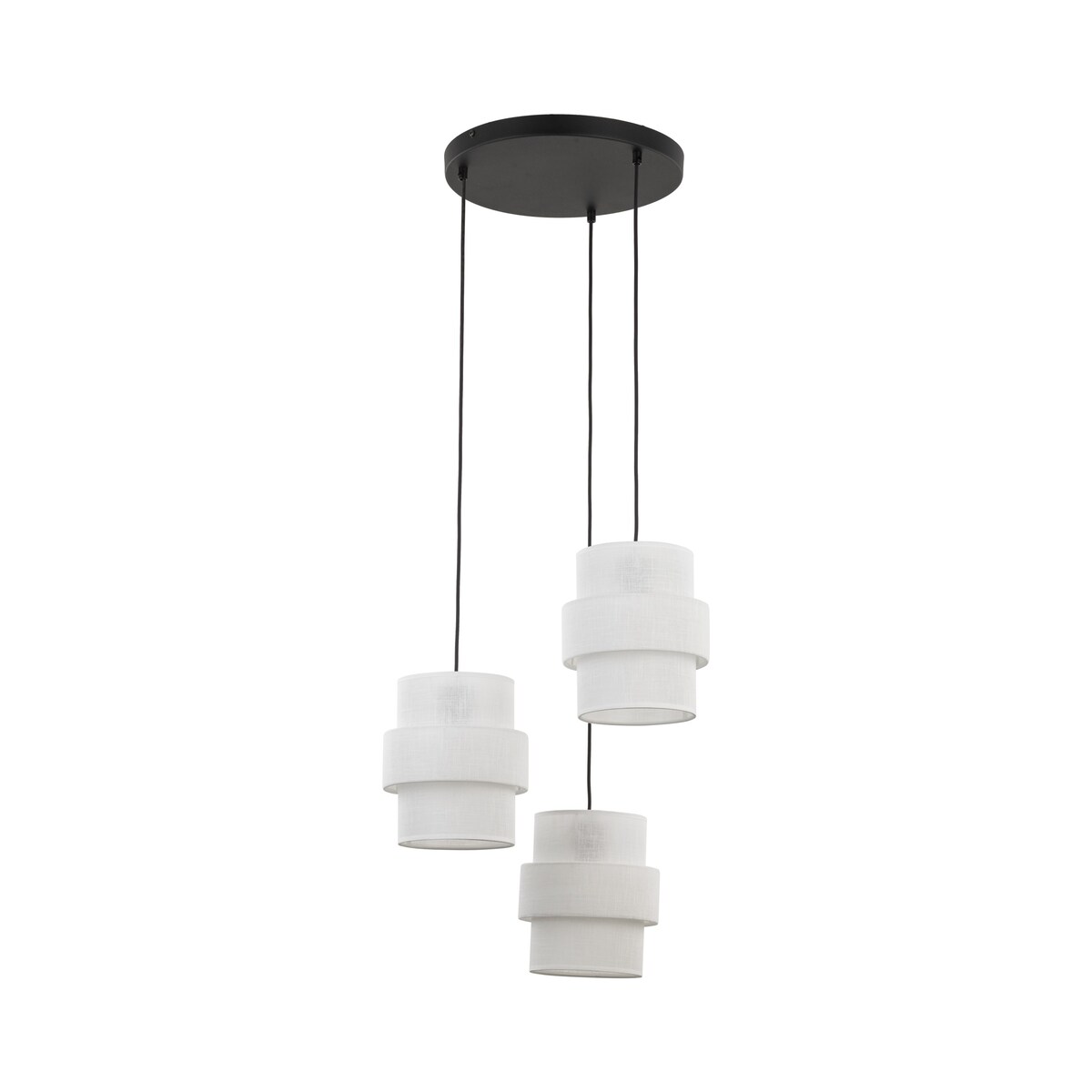 Lampa wisząca TK Lighting CALISTO WHITE 6018 3xE27 biała-czarna regulowana 45 cm do jadalni i kuchni