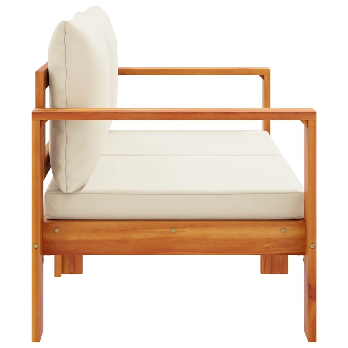 vidaXL Sofa ogrodowa z poduszkami, 2-osobowa, lite drewno akacjowe