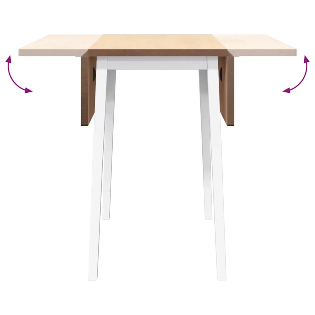 vidaXL Stół jadalny biały lite drewno guma