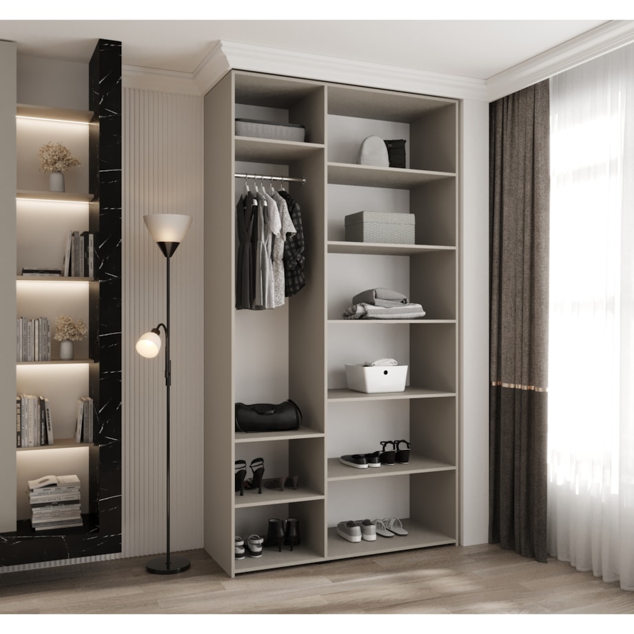 Szafa trzydrzwiowa Como 3 130 gł.50 kaszmir+złoty