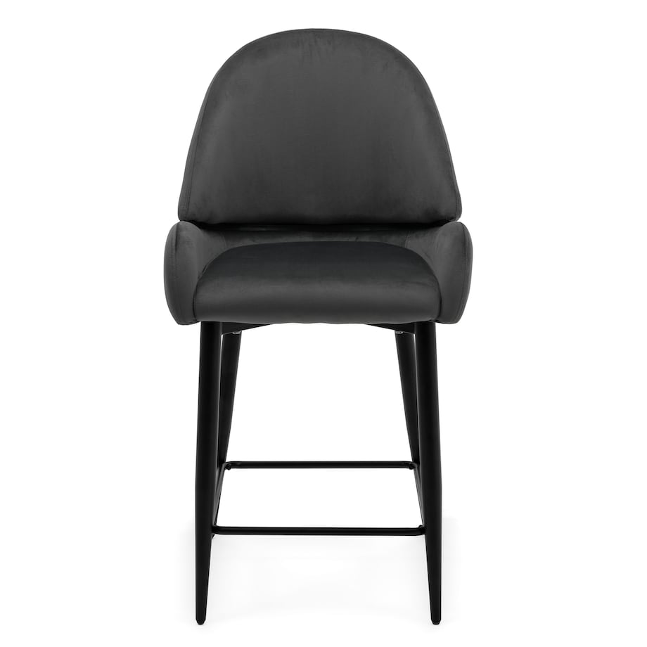 Hoker tapicerowany welurowy do salonu BERGAMO szary