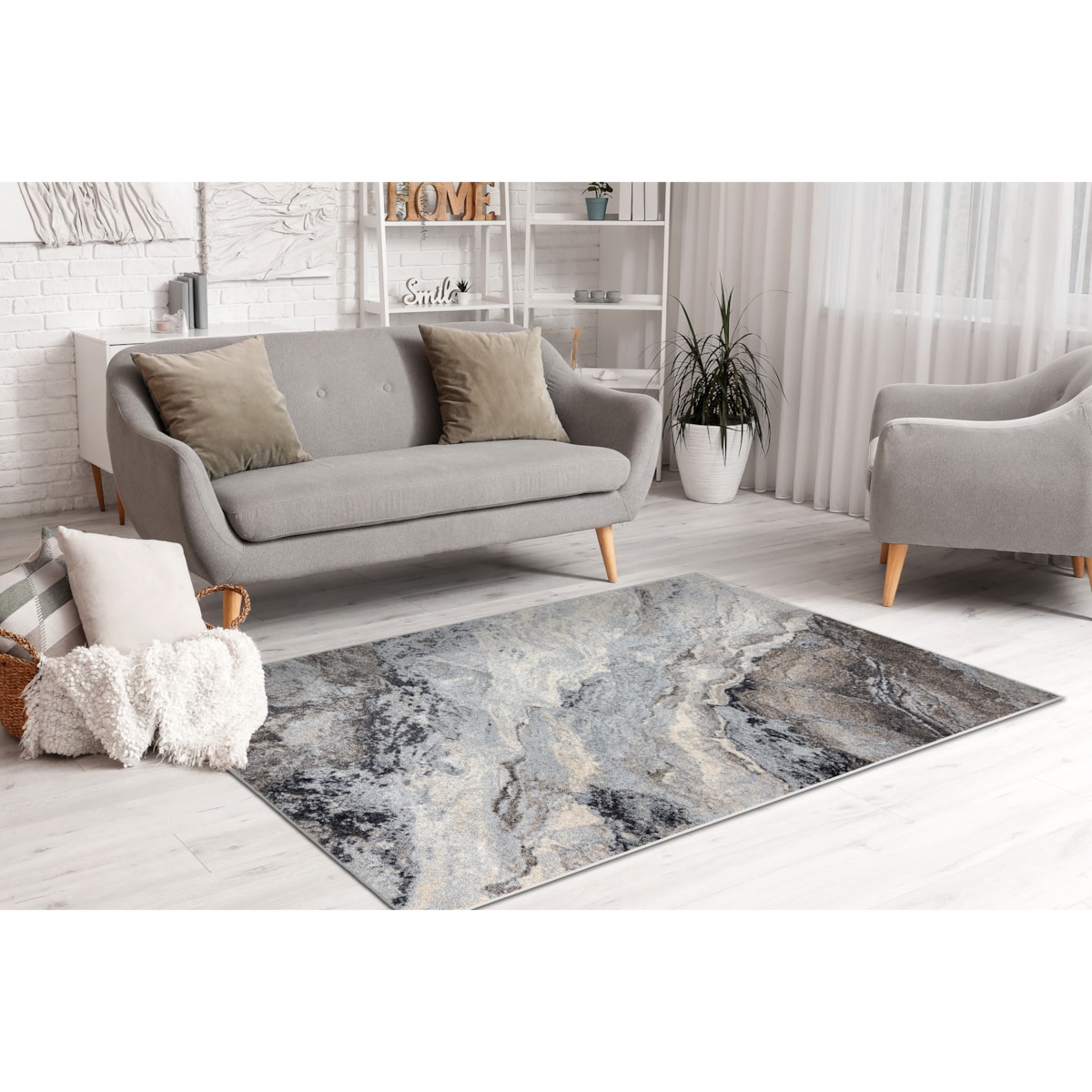 Dywan FUSION 9613 jasny szary / ciemny szary 120x170 cm