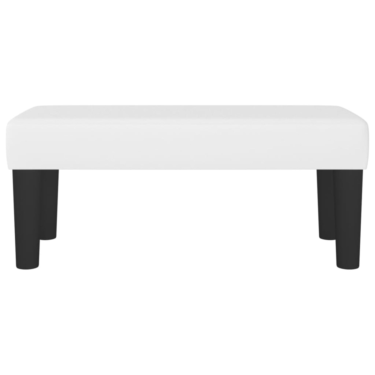 vidaXL Ławka, biała, 70x30x30 cm, tapicerowana sztuczną skórą