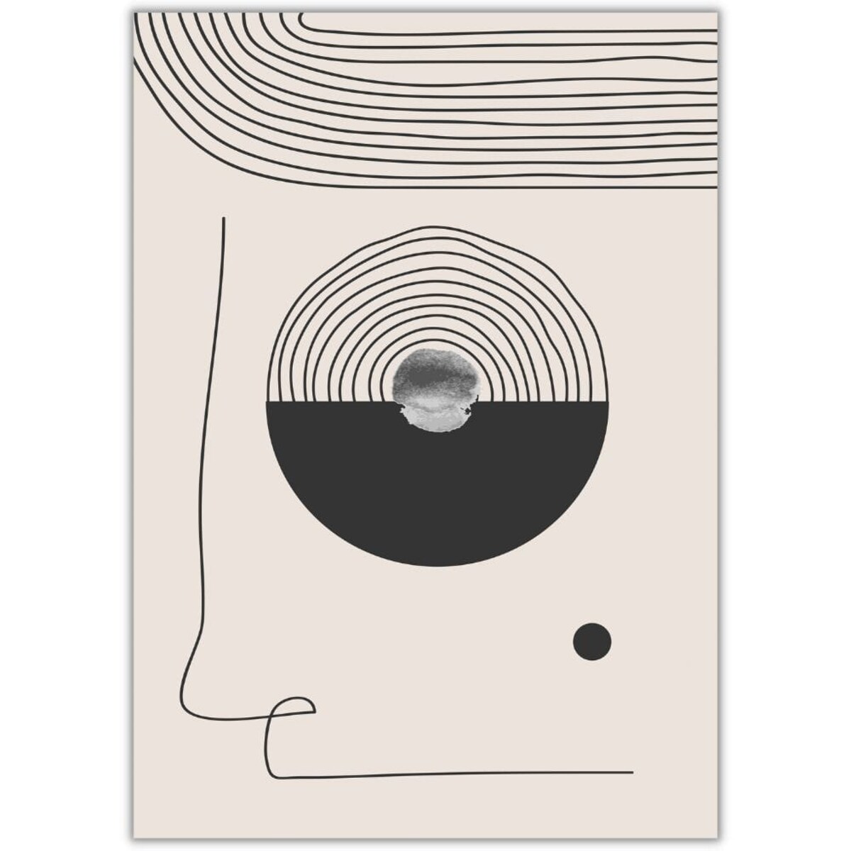 plakat lines and circles 2 21x30 cm