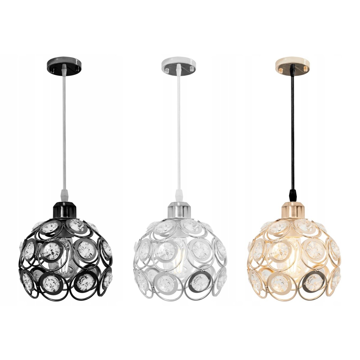 Elegancka Lampa Sufitowa Kryształowa Złota Gold