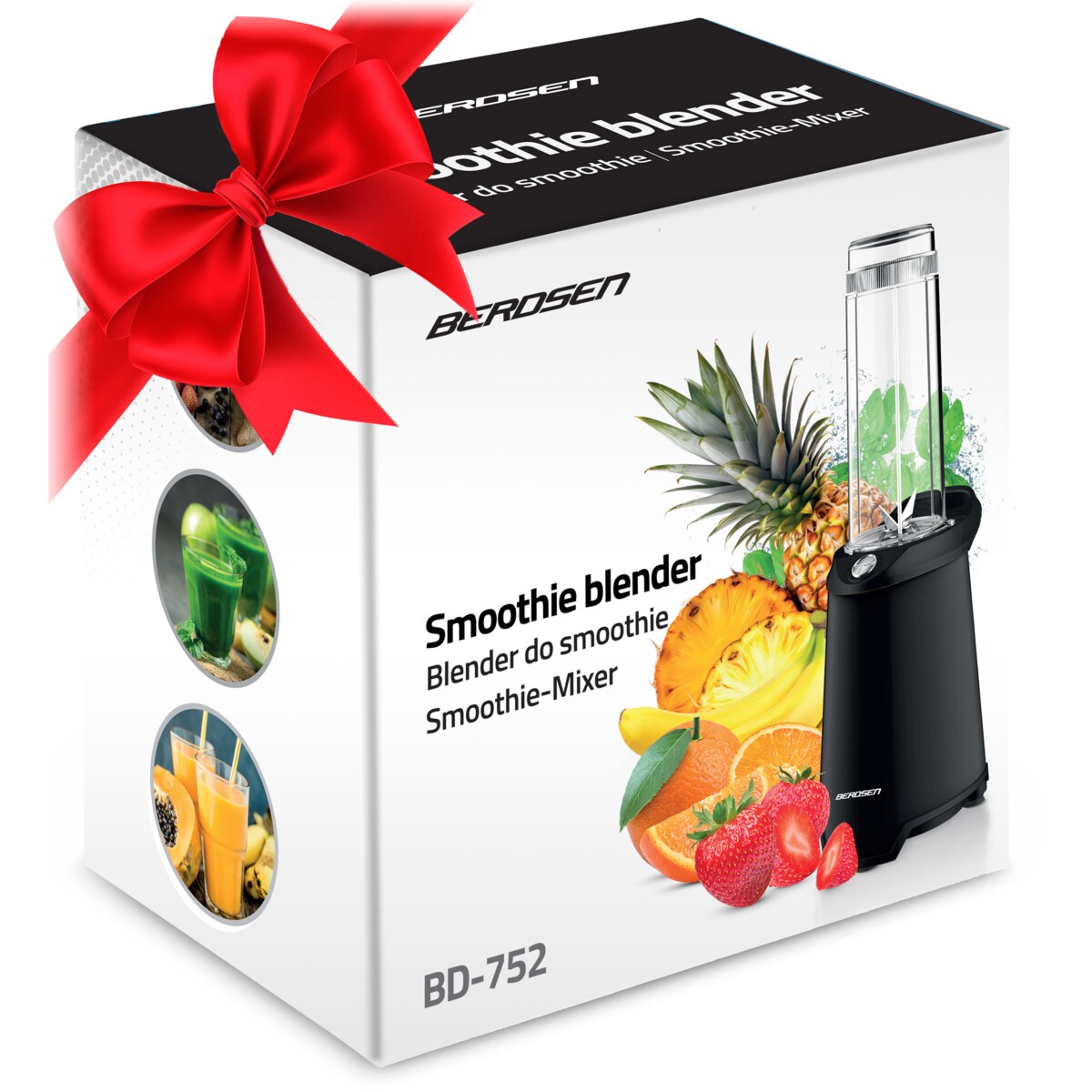 Blender kielichowy smoothie do koktajli Berdsen 700w + 2 butelki 0,57l