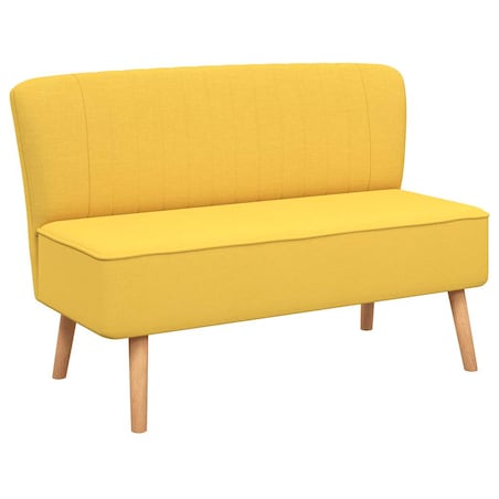vidaXL Sofa 117x55,5x77 cm, żółty materiał
