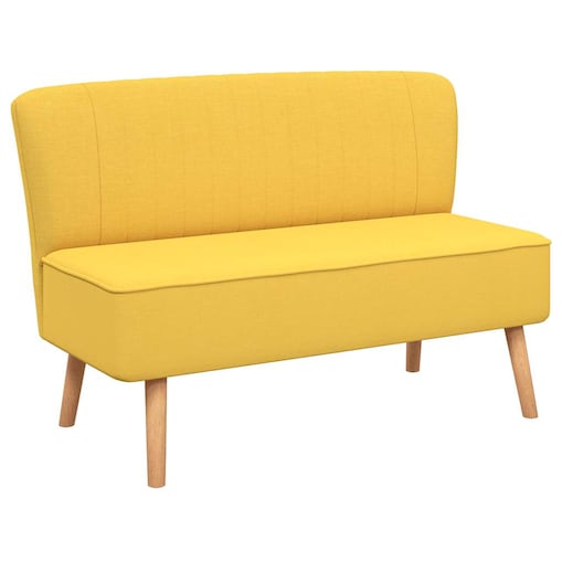 vidaXL Sofa 117x55,5x77 cm, żółty materiał