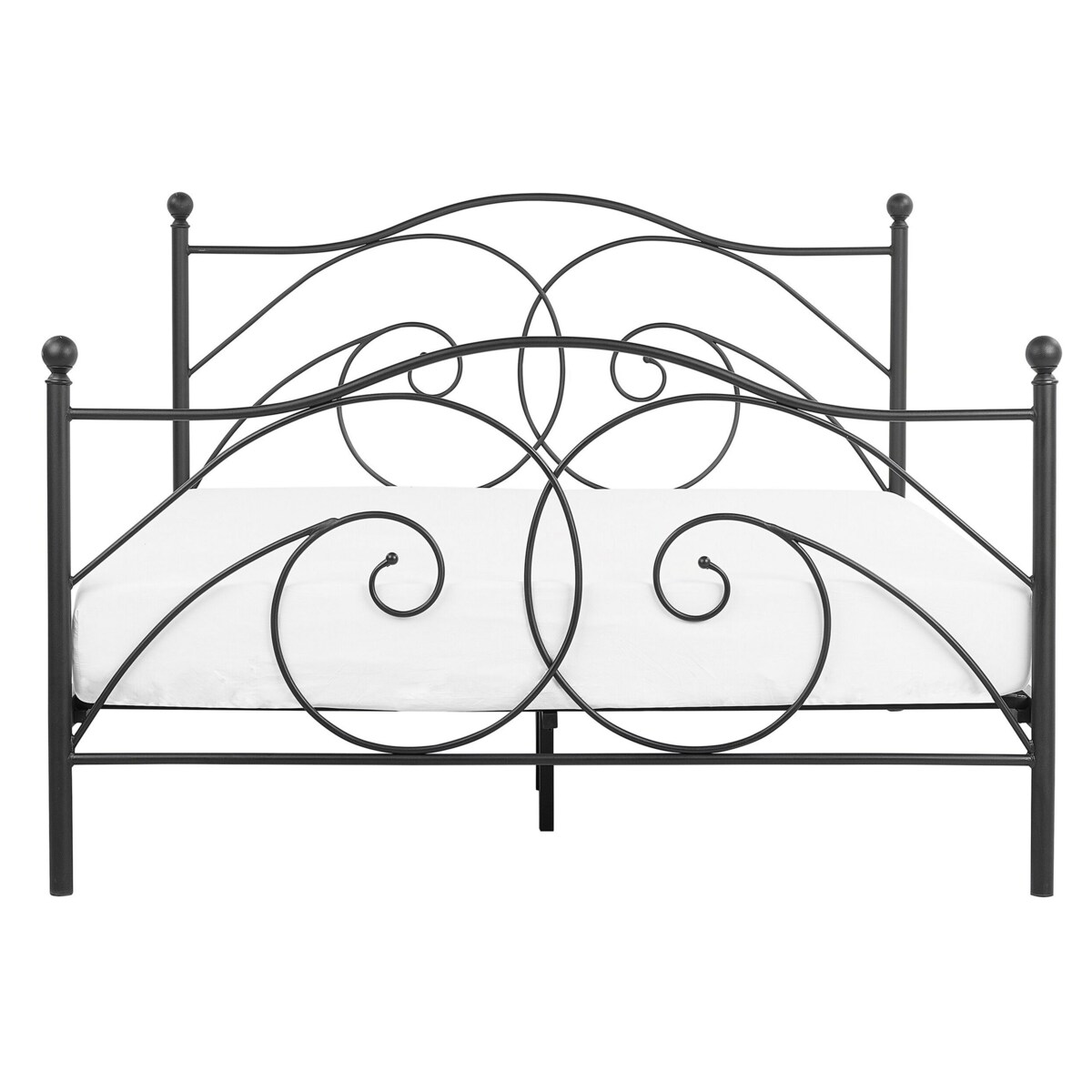 Łóżko metalowe 140 x 200 cm czarne DINARD