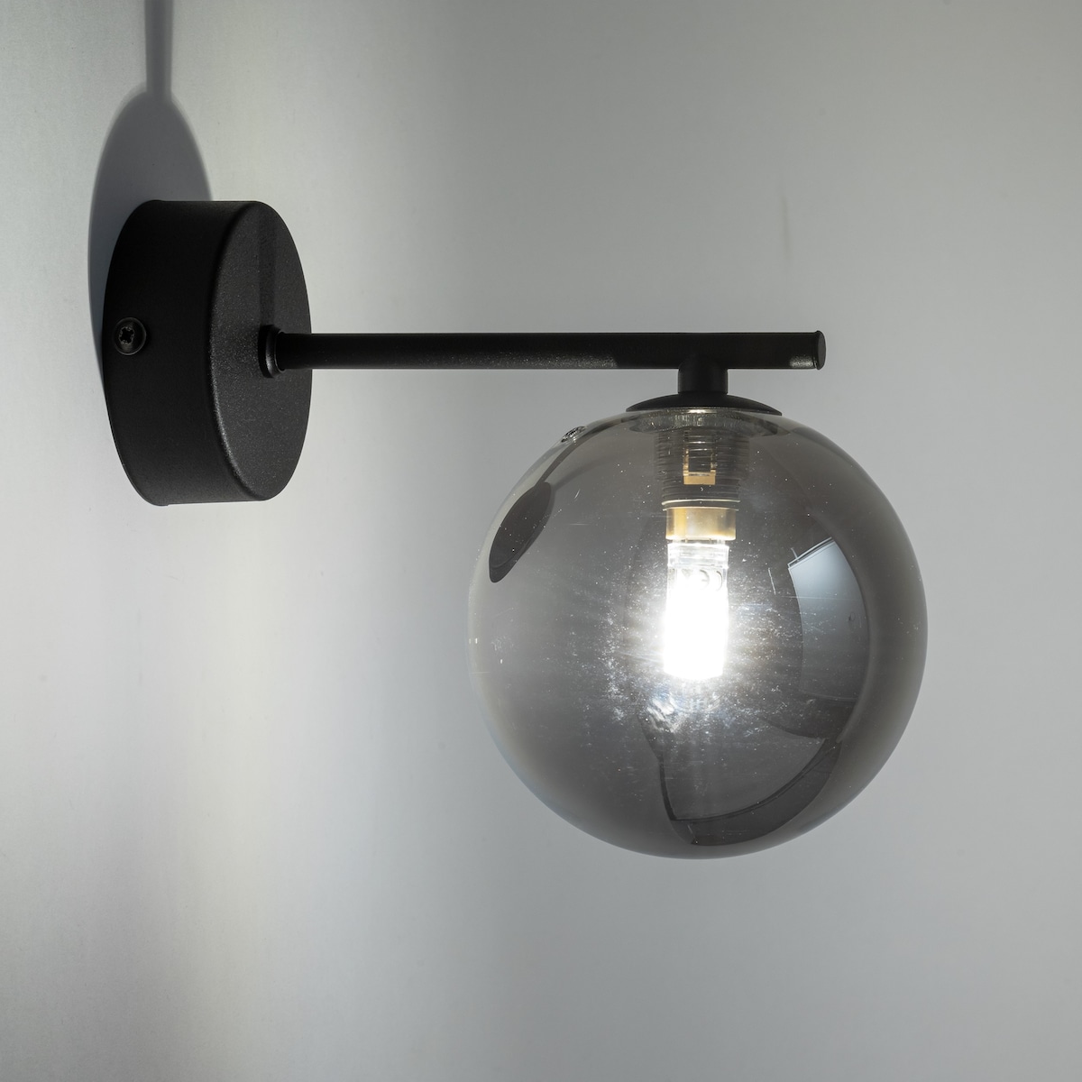 Kinkiet ścienny TK Lighting ESTERA BLACK 4777 czarny biały klosz G9 nowoczesny LED