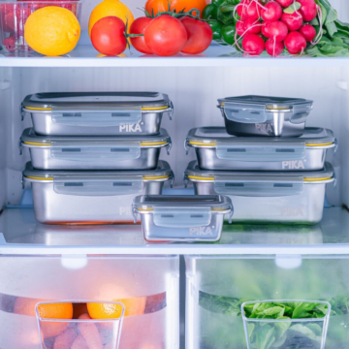 LunchBox PIKA zestaw 7 pojemników inox do piekarnika i mikrofali