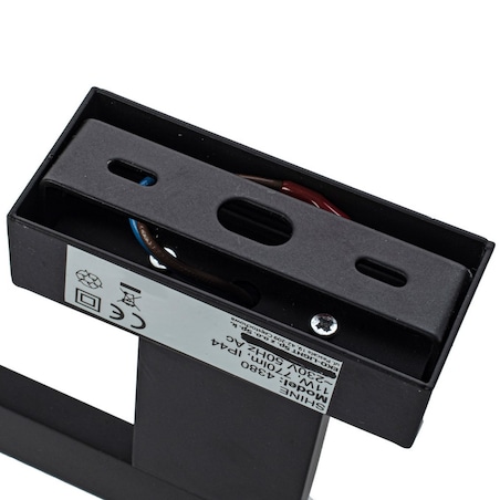 Kinkiet LAMPA ścienna SHINE ML4380 Milagro metalowa OPRAWA listwa nad lustro LED 11W 4000K do łazienki IP44 czarna