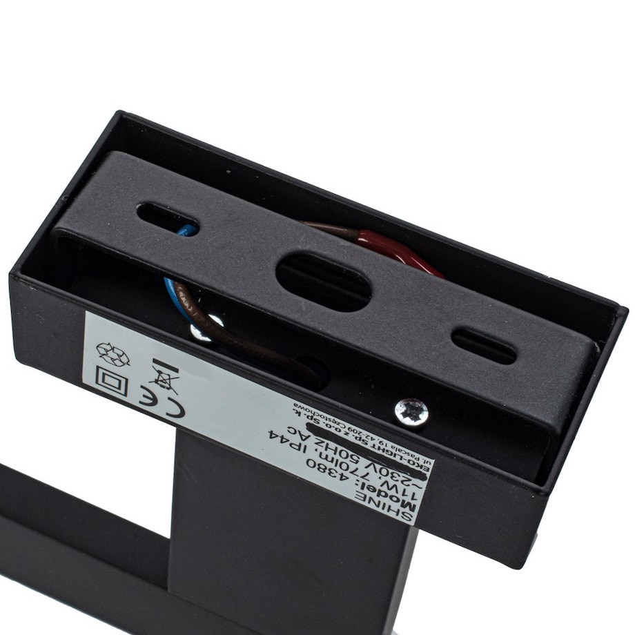 Kinkiet LAMPA ścienna SHINE ML4380 Milagro metalowa OPRAWA listwa nad lustro LED 11W 4000K do łazienki IP44 czarna