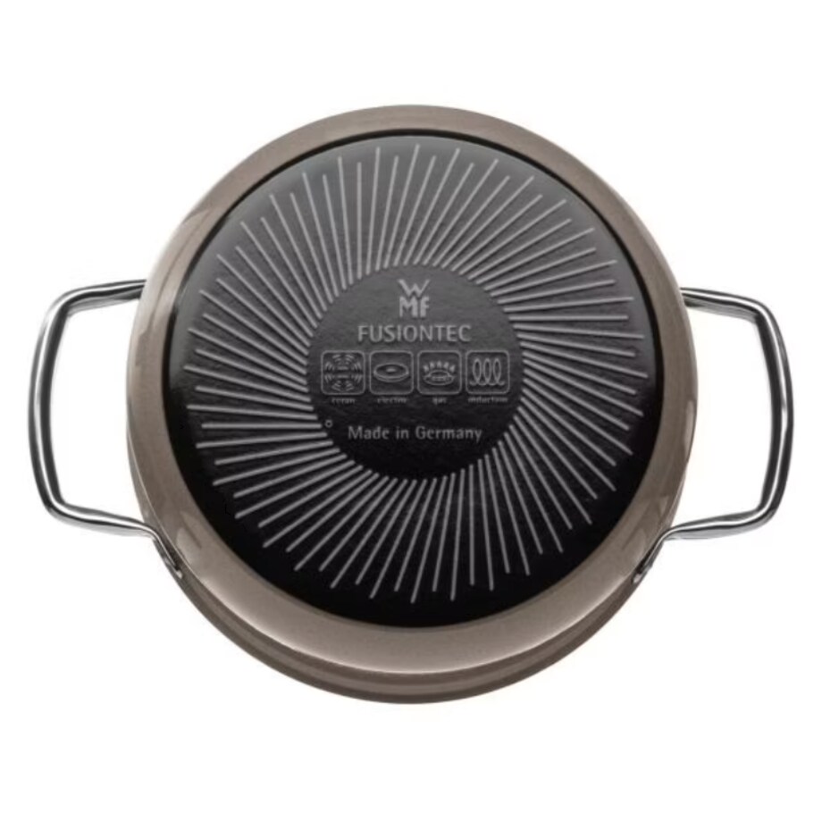 Niski garnek z pokrywką kolor mosiądzu Fusiontec Mineral, 20 cm, WMF