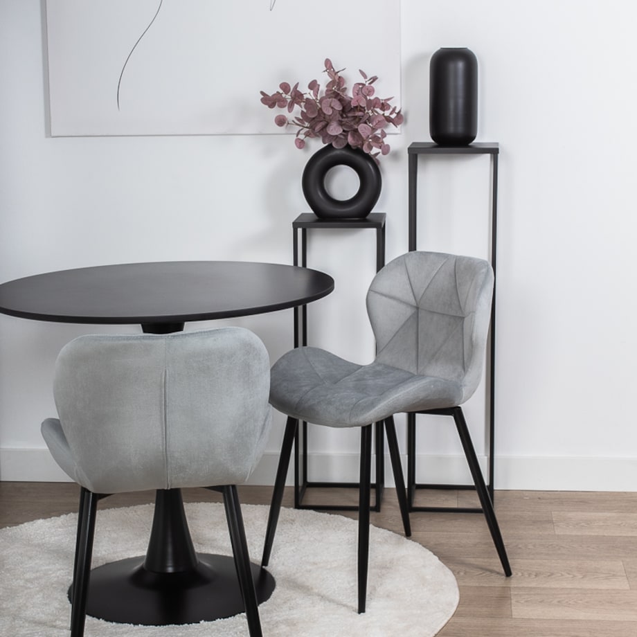 Krzesło tapicerowane do salonu skandynawskie nowoczesne szare