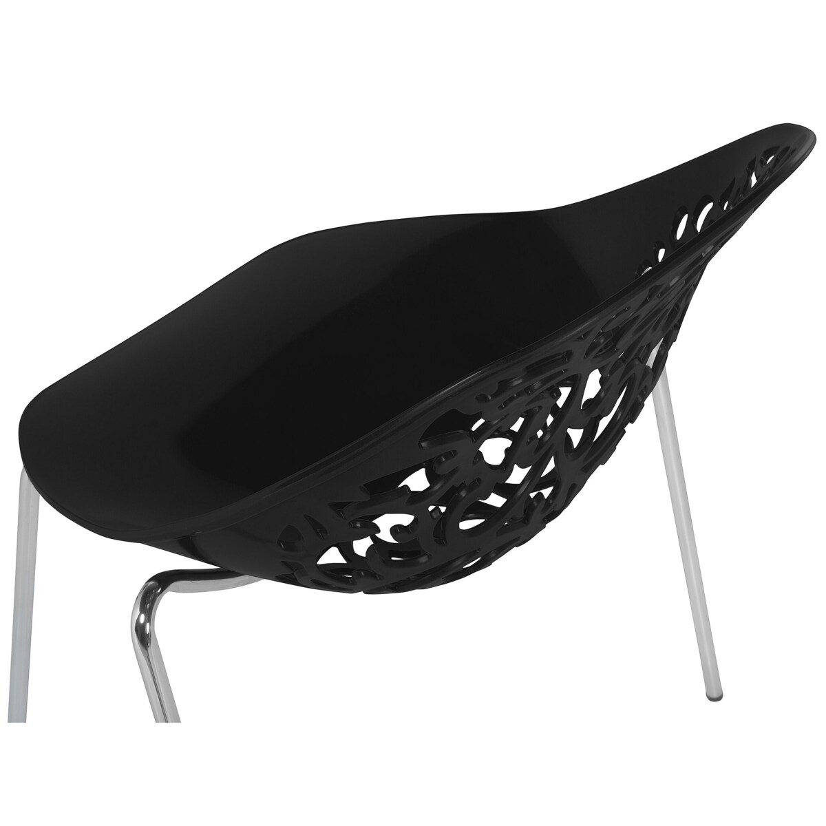 Zestaw 4 krzeseł do jadalni czarny MUMFORD