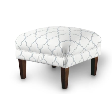 Podnóżek do fotela, szaro-białe wzory marokańskie, 56 x 56 x 40 cm, Gardenia