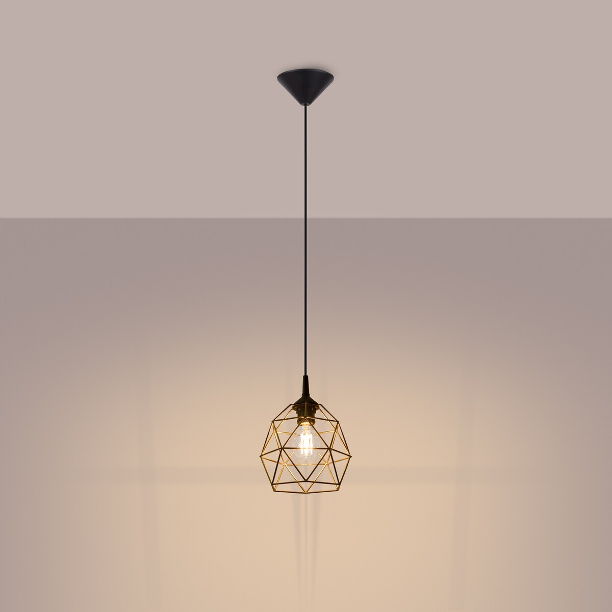 Lampa wisząca TRIOM 20 złota