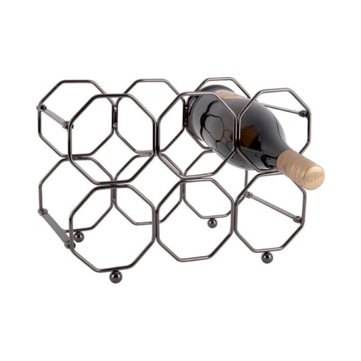 Stojak na wino HONEYCOMB, na 6 butelek, 31 x 22 x 16,5 cm