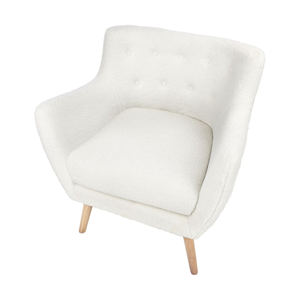 Fotel DRAMMEN Boucle Biały