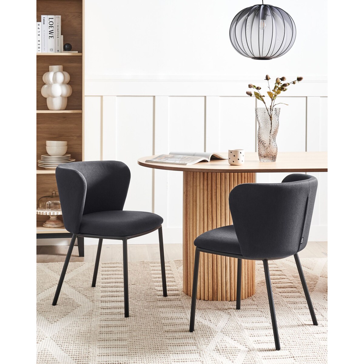 Zestaw 2 krzeseł do jadalni MINA Czarny