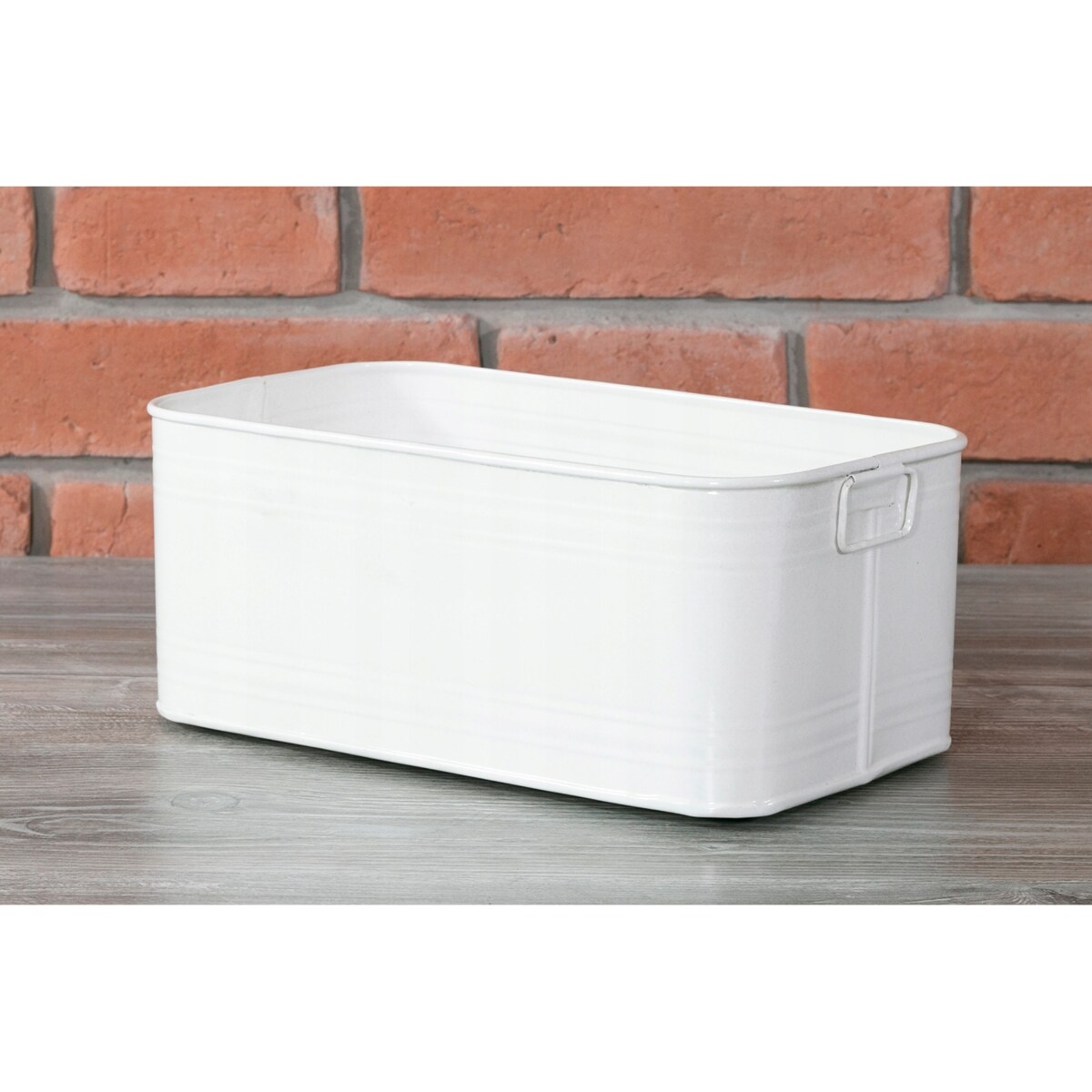 2 szt. PUDEŁKO organizer STYL LOFT metalowy biały