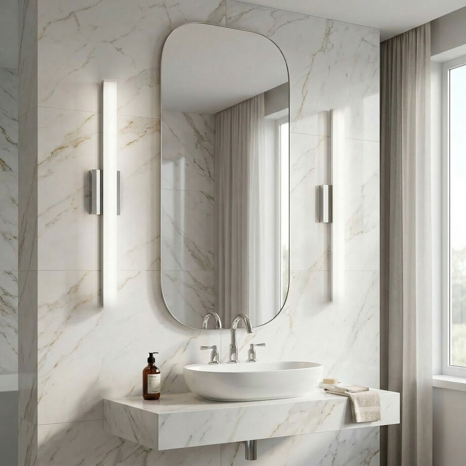 Kinkiet App1847-1W 80Cm Led Chrom, Metal, Tworzywo Sztuczne