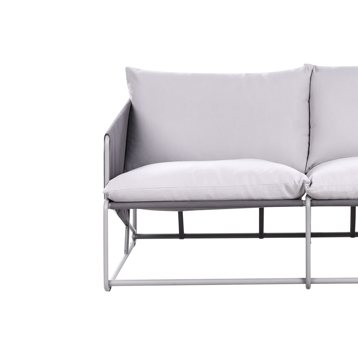 Sofa ogrodowa dla 2 osób PONTE Metal Szary