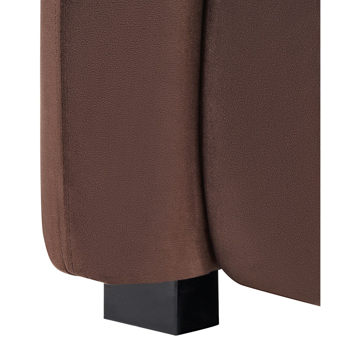 Fotel VELTADA Welur Ciemnobrązowy