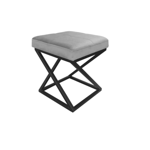 Pufa ZAZU 2 MG VELVET szara