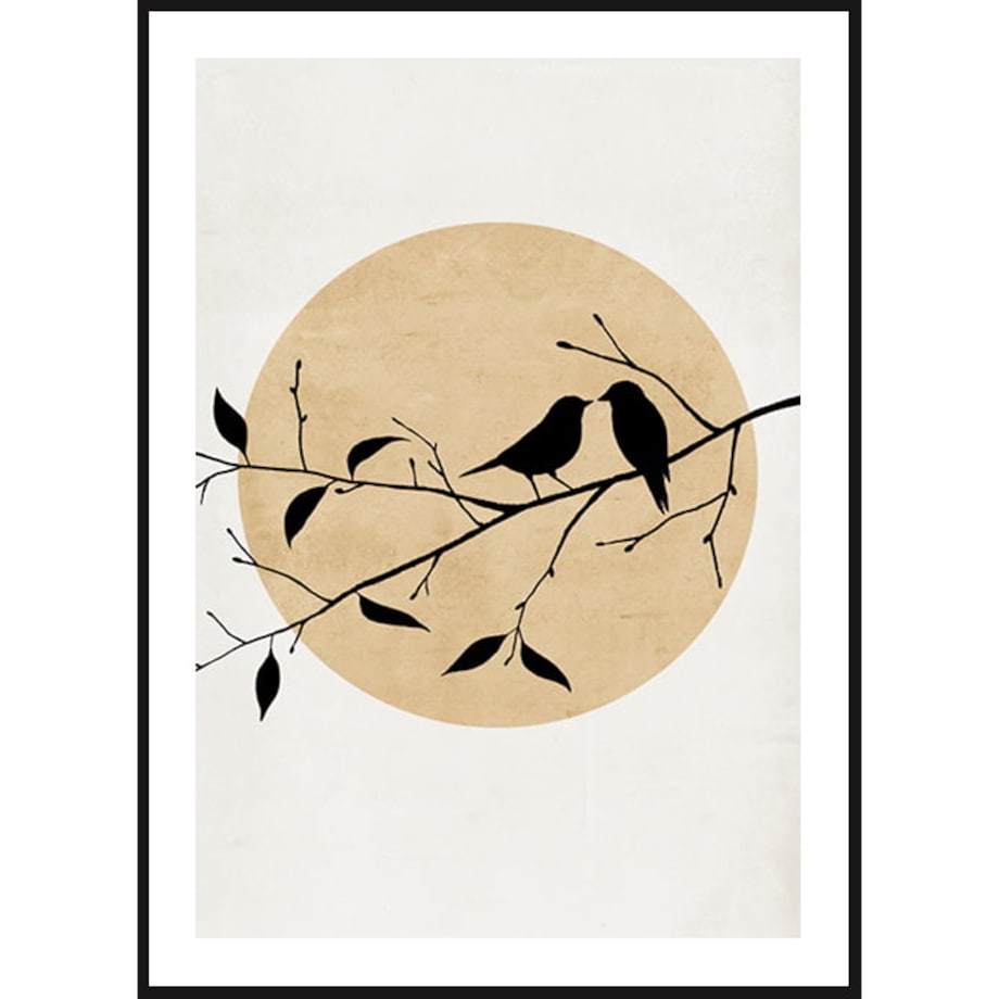 Poster Story, Plakat, Obraz - Złote Ptaki, wymiary 30 x 42 cm