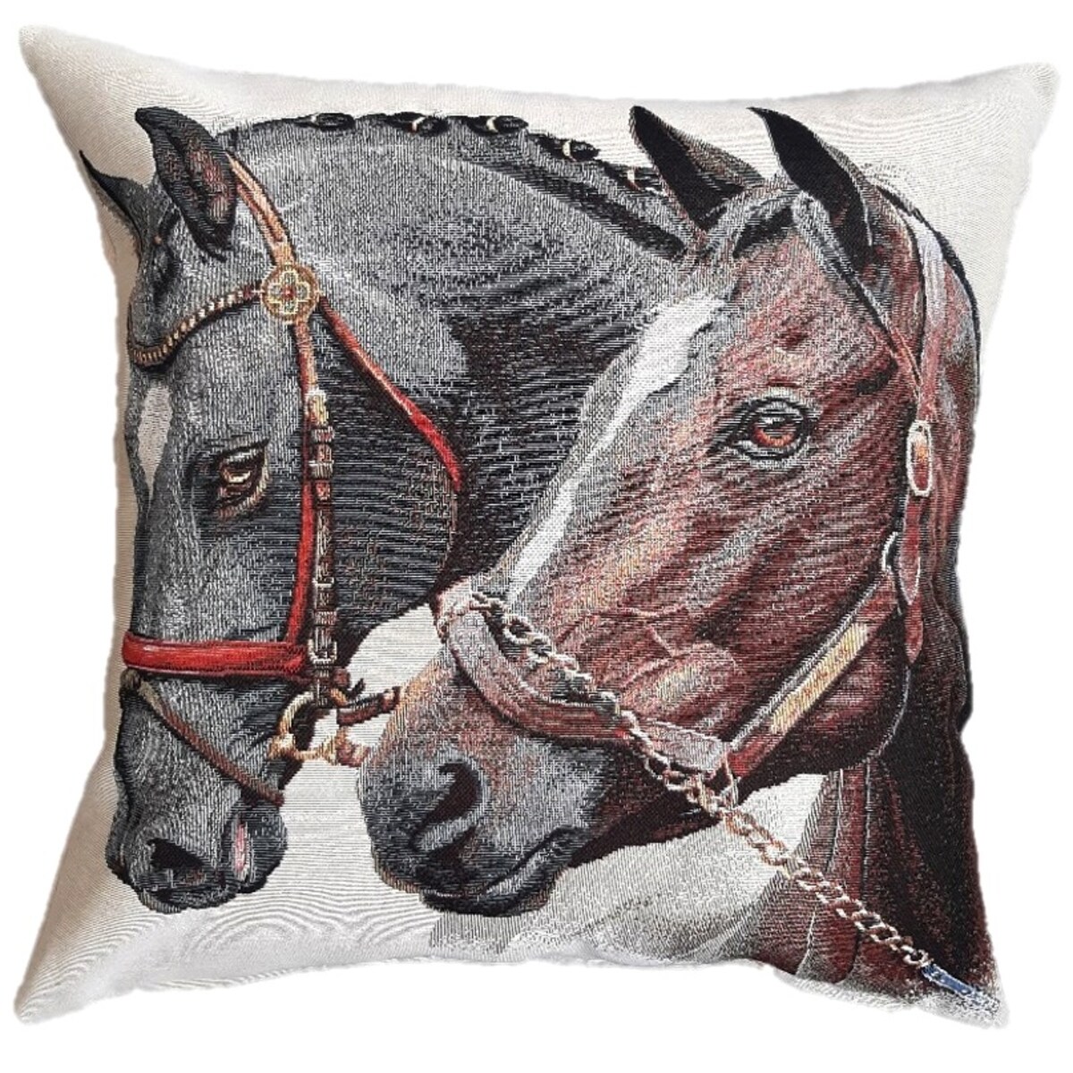 Poszewka Na Poduszkę Jasiek 45X45 Cm Żakardowa Dekoracyjna Ozdobna Caballos