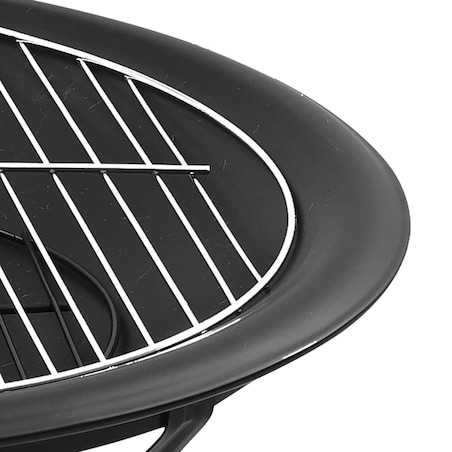 vidaXL Palenisko i grill 2-w-1, z pogrzebaczem, 56x56x49 cm, stal
