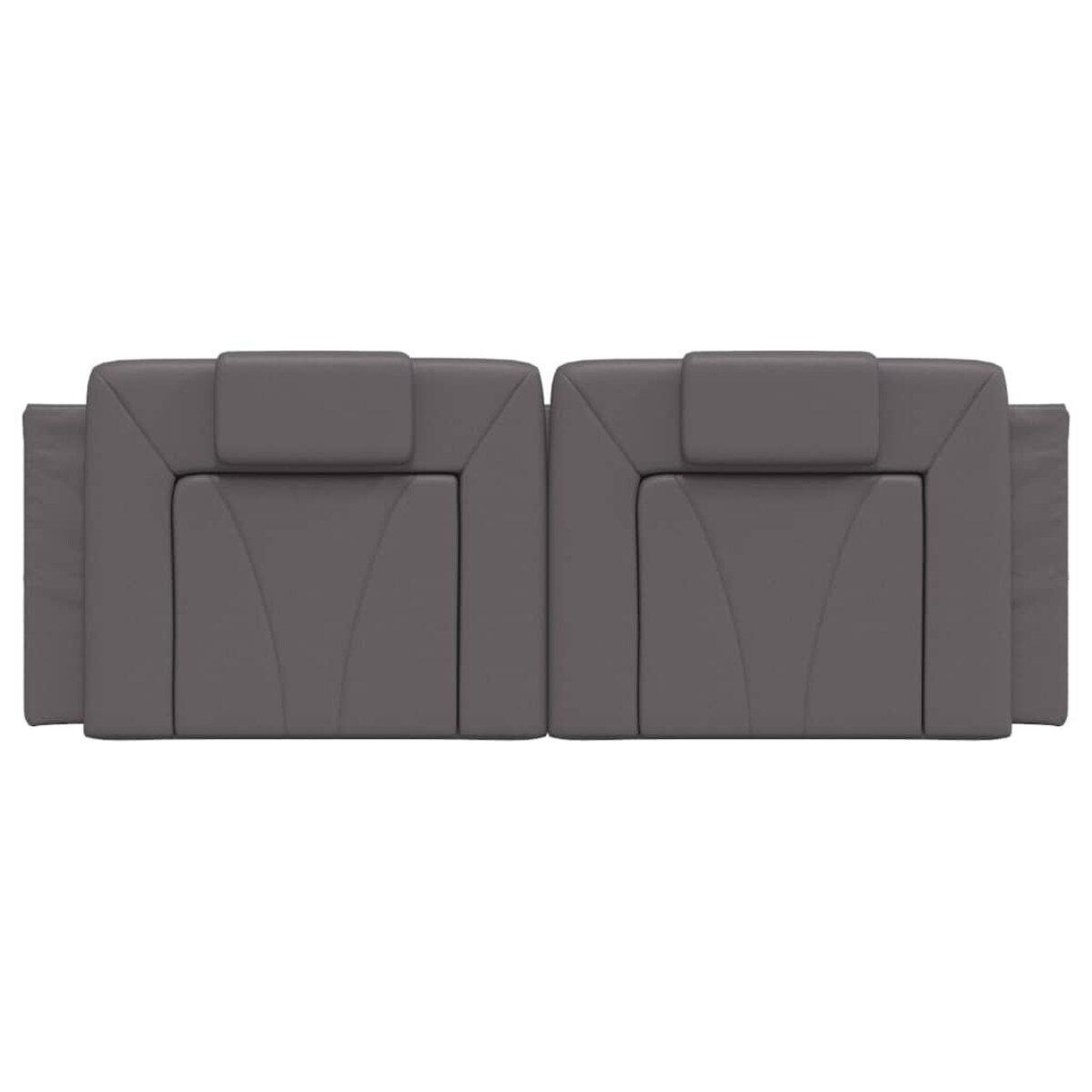 vidaXL Poduszka na wezgłowie, Viana, szara, 120 cm, sztuczna skóra