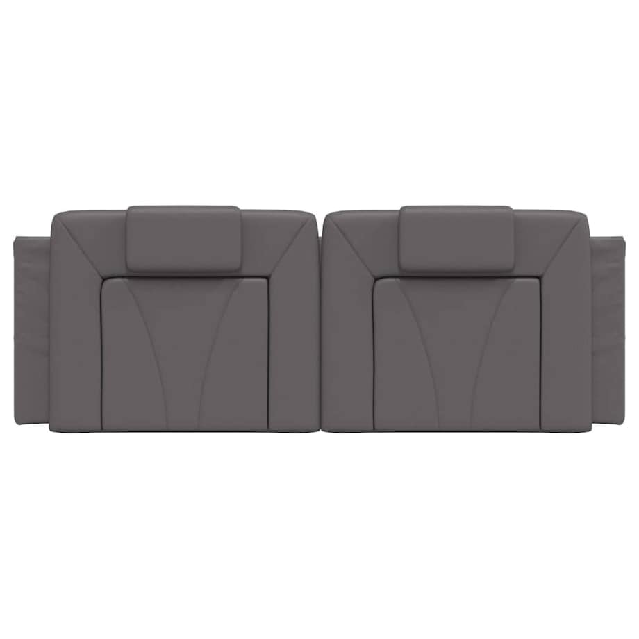 vidaXL Poduszka na wezgłowie, Viana, szara, 120 cm, sztuczna skóra