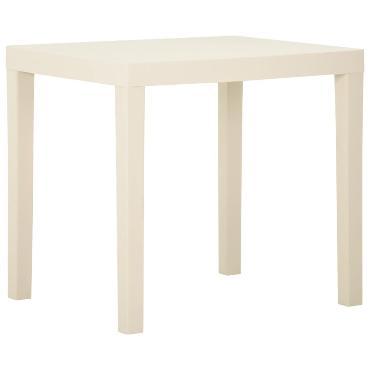 vidaXL Stolik ogrodowy, biały, 79 x 65 x 72 cm, plastikowy