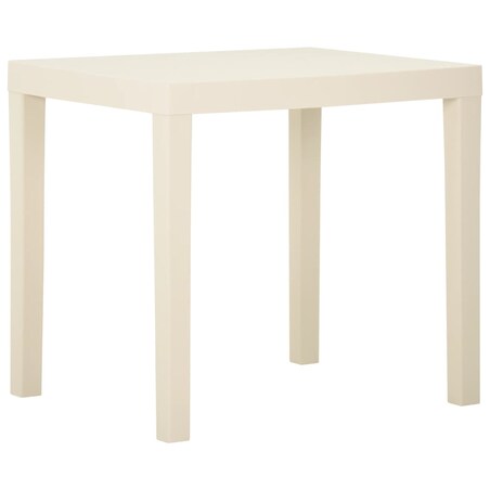 vidaXL Stolik ogrodowy, biały, 79 x 65 x 72 cm, plastikowy