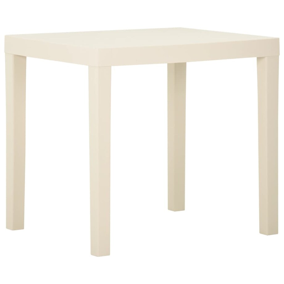vidaXL Stolik ogrodowy, biały, 79 x 65 x 72 cm, plastikowy
