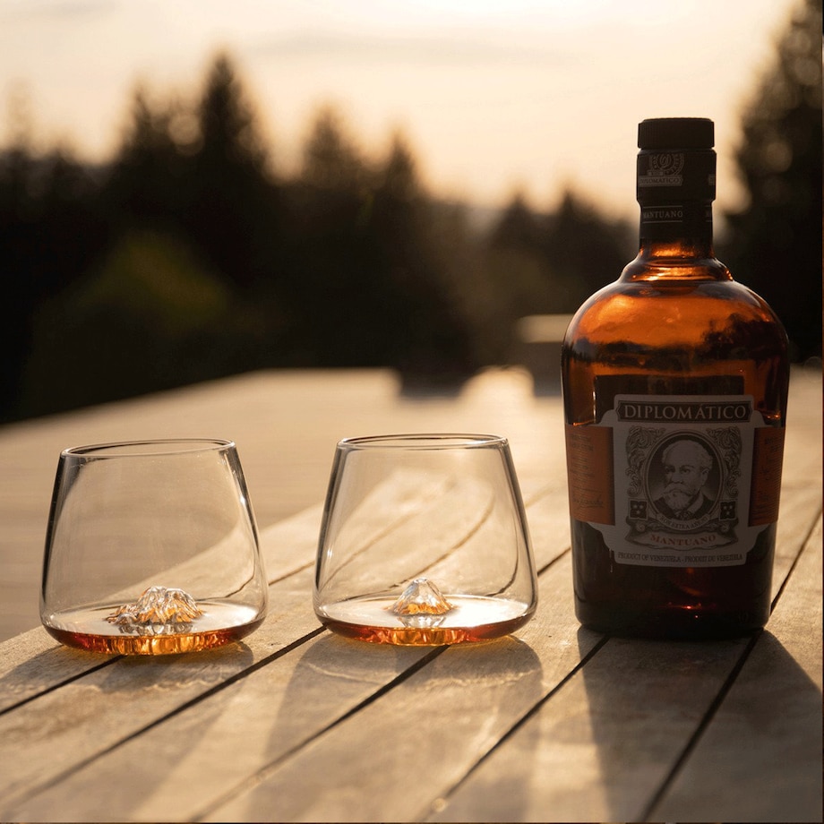 Zestaw 2 szklanek do whisky - Topographic - Fuji & Denali