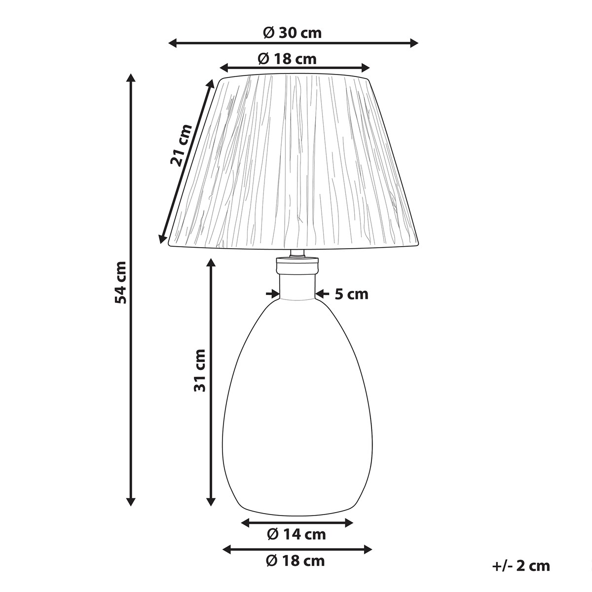 Lampa stołowa BLANCO Szkło Naturalny