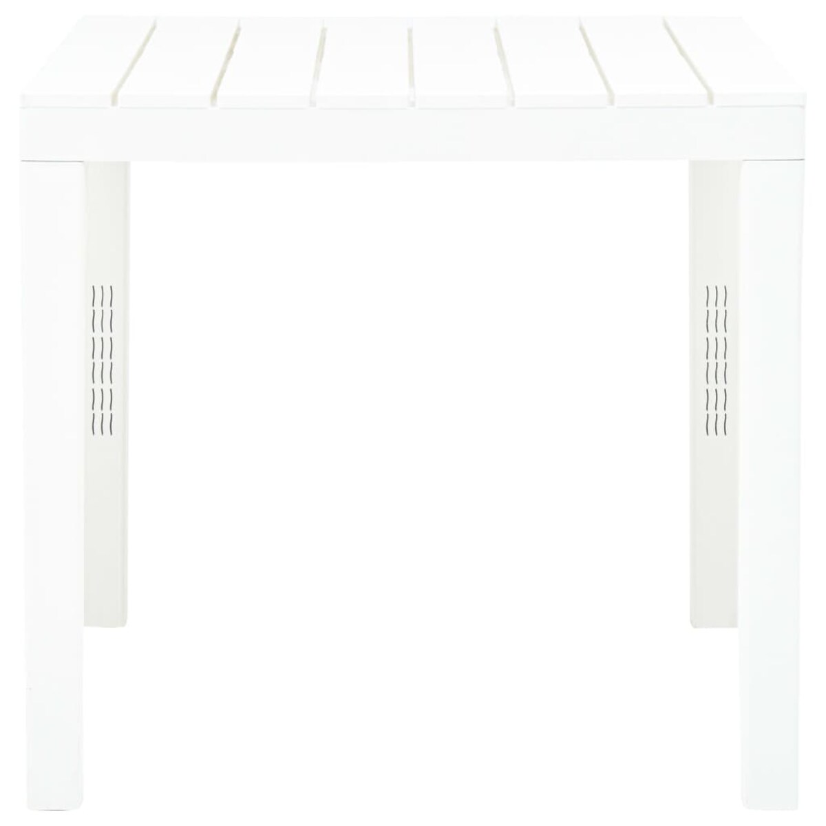 vidaXL Stół ogrodowy, biały, 78 x 78 x 72 cm, plastikowy