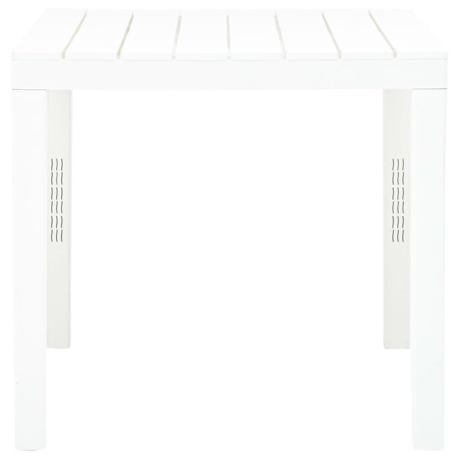 vidaXL Stół ogrodowy, biały, 78 x 78 x 72 cm, plastikowy