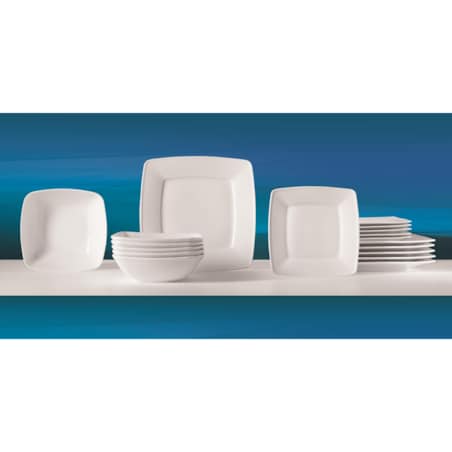 Zestaw talerzy dla 6 osób 18 el. Victoria biała LB16 (0000)