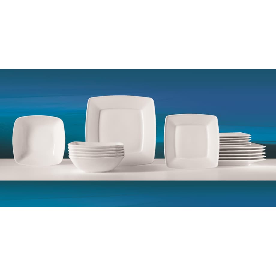 Zestaw talerzy dla 6 osób 18 el. Victoria biała LB16 (0000)